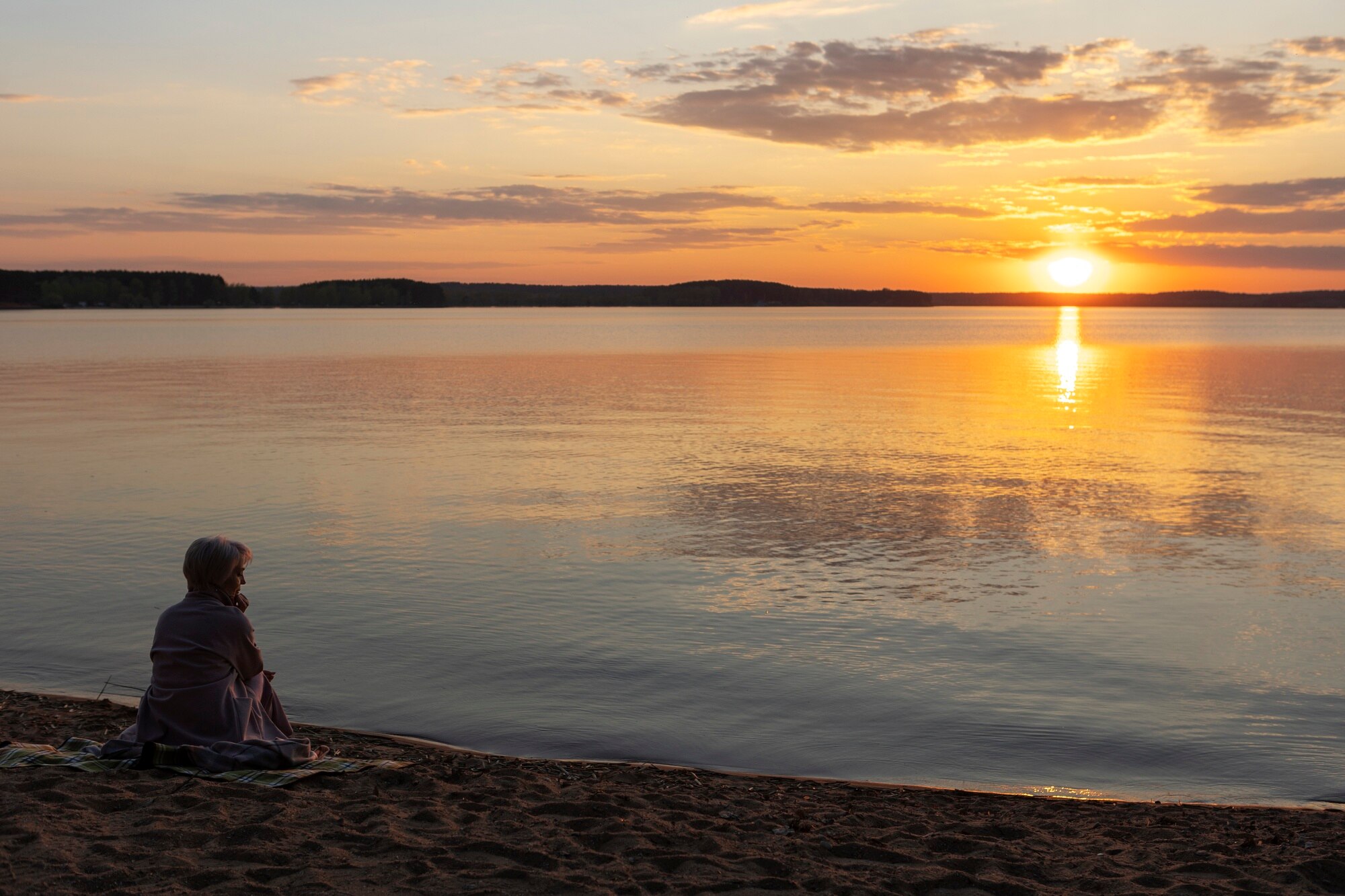 Serene evening reflection wellness